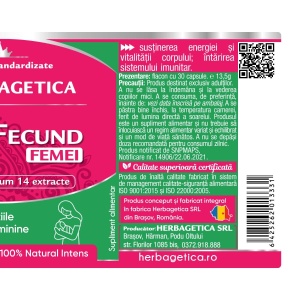 Herbagetica Superfecund Femei, 30 capsule - Img 3
