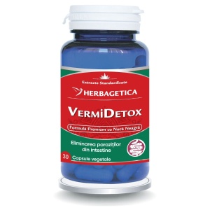 Herbagetica VermiDetox, 30 capsule