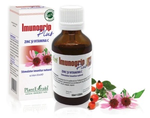Imunogrip Plus Zinc si Vitamina C, 50 ml, PlantExtract