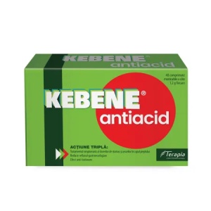 Kebene Antiacid, 40 Comprimate, Terapia - Img 1