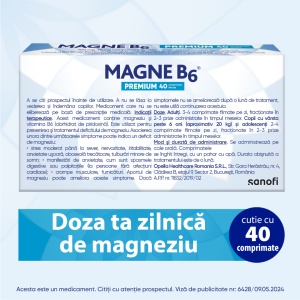 Magne B6 Premium 100 mg/10 mg, 40 comprimate – Sanofi - Img 11