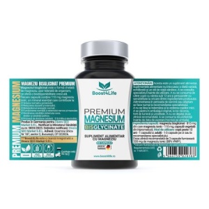 Magneziu Bisglicinat Premium, 60 capsule, Boost4Life - Img 2