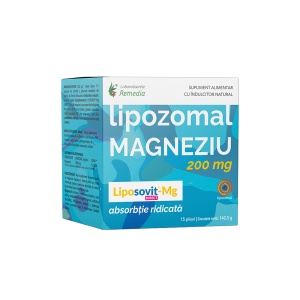 Magneziu Lipozomal 200 mg, 15 plicuri, Laboratoarele Remedia