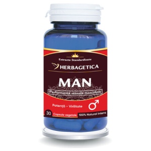 Man tonic pentru bărbați, 30 capsule, Herbagetica