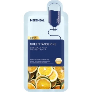 Mască de față iluminatoare, Dermaplus Green Tangerine Sheet Mask, 22 ml, Mediheal
