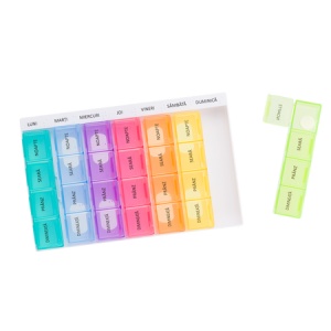 Organizator medicamente cu 28 casete, color, Bazarul de Sanatate