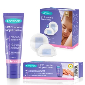 Pachet Cremă Lanolină HPA, 40 ml + Tampoane pentru sân, 24 bucăți, Lansinoh