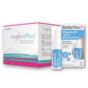 Pachet Inofem Plus 30 plicuri + Vitamin D3 1000UI Spray BetterYou