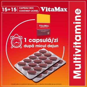 Pachet VitaMax Multivitamine cu Ginseng și Lăptișor de Matcă, 15 + 15 capsule moi, Perrigo - Img 4