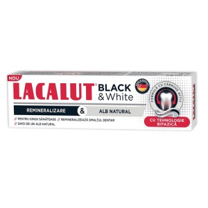 Pastă de dinți Black & White, 75 ml, Lacalut