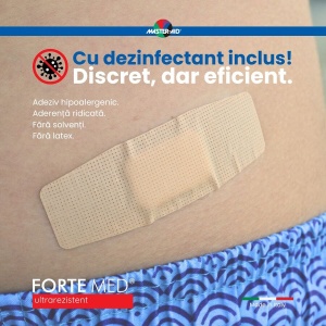 Plasturi ultra rezistenți Forte Med Master-Aid, 78x20 mm, 20 bucăți