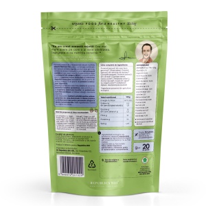 Pudra proteica Bio vegana 70% cu aroma de cookies, 500 g, Republica Bio - Img 3