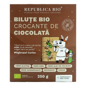 Republica Bio bilute crocante bio cu ciocolata, fara gluten, 250 g