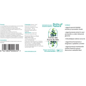 Rotta Natura Extract din Fructe de Afin, 30 capsule - Img 3