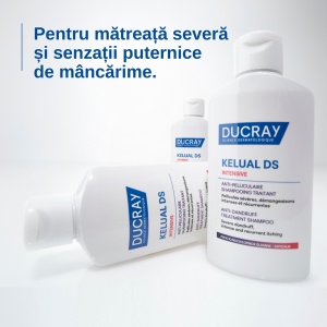 Sampon Tratament Anti-Matreata Severa si Anti-Mancarimi Kelual DS Intensive, 100 ml – Ducray - Img 3