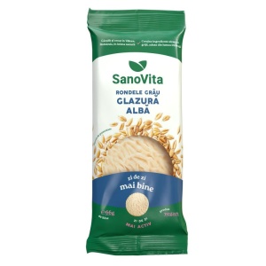 Sanovita Rondele din Grâu cu Glazură Albă, 66 g