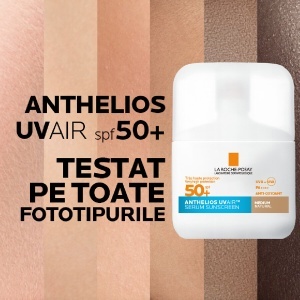 Serum de fata cu protectie solara SPF 50+ Nuanta Medium Natural Anthelios UVAir, 50 ml, La Roche-Posay - Img 10