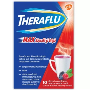 Theraflu Max Raceala si Gripa, 10 plicuri, GSK