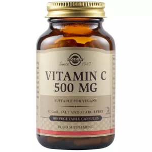 Vitamina C 500 mg, 100 capsule vegetale, Solgar