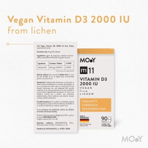 Vitamina D3 vegana m11, 2000 IU, 90 tablete, Molecules of Youth - Img 5