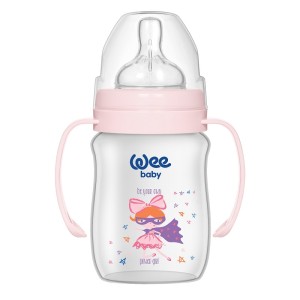WEE BABY Biberon 150ml gura larga si maner 137 - Img 4