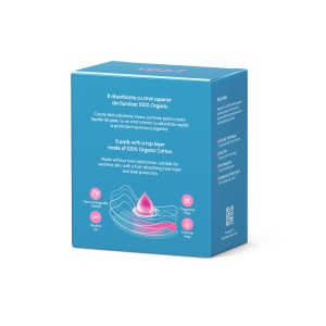 Absorbante de noapte din bumbac organic, 8 bucăți, Phin - Img 6