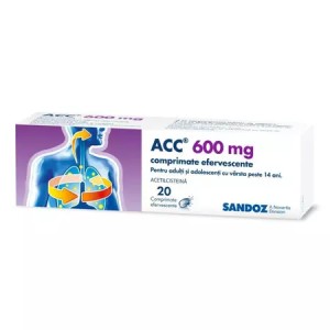 ACC 600 mg, 20 comprimate efervescente, produs de Sandoz