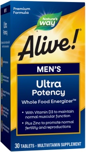 Alive Once Daily Mens Ultra Potency Nature's Way, 30 tablete, Secom