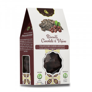 AMBROZIA Biscuiti Cioco & Visine x 150g