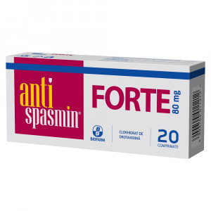 Antispasmin Forte, 80 mg, 20 comprimate, Biofarm - Img 2
