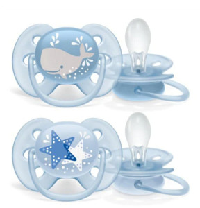 AVENT Suzeta ultra soft deco 6-18L baieti-Hello- x2buc SCF223/03