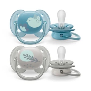 Avent Suzete Ultra Soft SCF091/15 pentru 6-18 luni Bleu/Gri, 2 bucati - Img 2