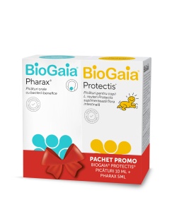 BioGaia pachet: Protectis picaturi probiotice 10 ml + Pharax D3 picaturi orale probiotice 5 ml - Img 3