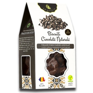 Biscuiti cu ciocolată naturală, 130 g, Hiper Ambrozia