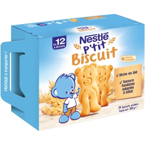Biscuiti Nestle P'tit Biscuit 180g – Gustare pentru copii 12-36 luni - Img 1