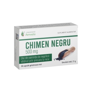 Chimen negru 500 mg, 30 capsule, Laboratoarele Remedia