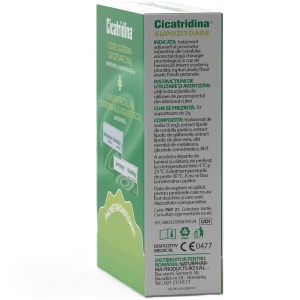Cicatridina supozitoare 10 bucăți + Cicatridina unguent rectal plus 30 g, Naturpharma - Img 3