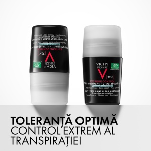 Deodorant roll-on antiperspirant pentru barbati Homme Control Extrem 72H, 50 ml, Vichy - Img 2