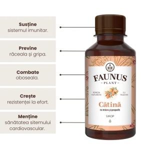 Faunus Sirop Catina Cu Miere Si Propolis, 200ml - Img 3