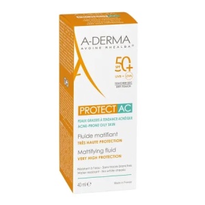 Fluid matifiant pentru protectie solara ADerma Protect AC SPF 50+, 40 ml - Img 2