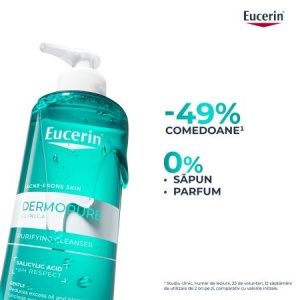 Gel de curățare purifiant cu acid salicilic DermoPure, 200 ml, Eucerin - Img 3