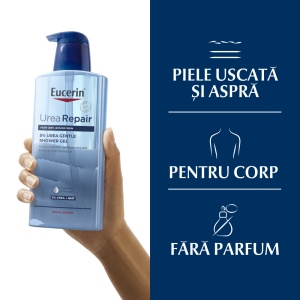Gel de duș reparator cu 5% Uree UreaRepair, 400 ml, Eucerin - Img 2