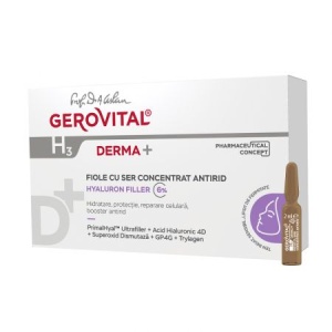 Gerovital H3 Derma+ fiole cu ser antirid, 10 fiole x 2 ml - Img 2