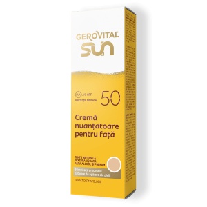 Gerovital Sun Crema Nuantatoare pentru Fata SPF 50, 50 ml - Img 2