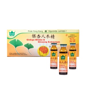 Ginkgo Biloba și Ginseng Extractum, 10 fiole, Yongkang Internațional China