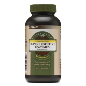 GNC Super Enzime Digestive Natural Brand, 100 Capsule - Img 1