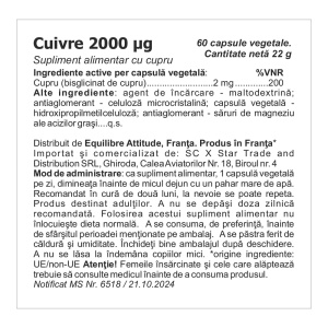 LGN Cupru Bisglicinat 2000 mcg, 60 capsule – Granions - Img 2