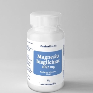 Magneziu bisglicinat 1072 mg, 60 capsule vegetale, Casian Health