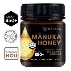 Miere de Manuka Melora, MGO 850+ (UMF 20) naturala, 250 g, Noua Zeelanda - Img 1