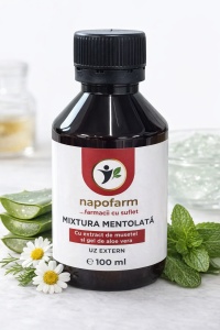 Mixtura mentolata cu mentol, musetel si aloe vera, 100 ml, Napofarm - Img 2